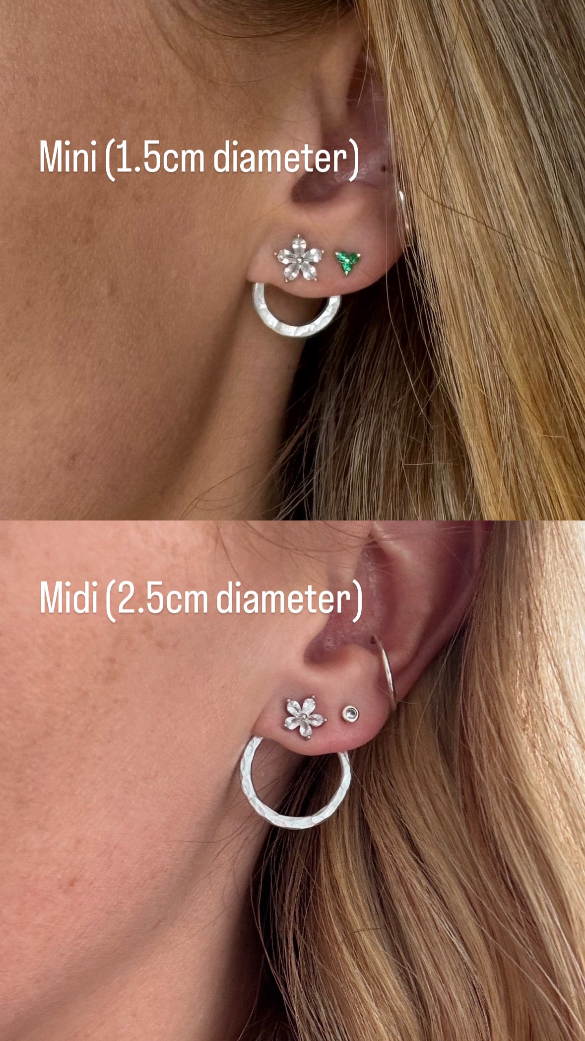 Midi Circle Ear Jacket Earrings