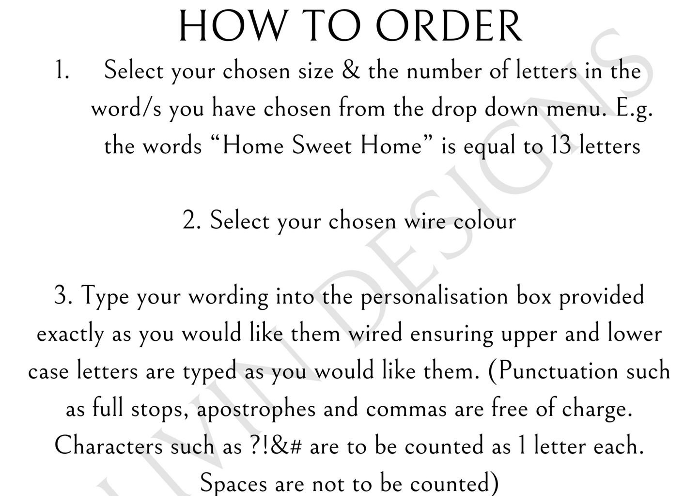 Custom Wire Words - Nova Font