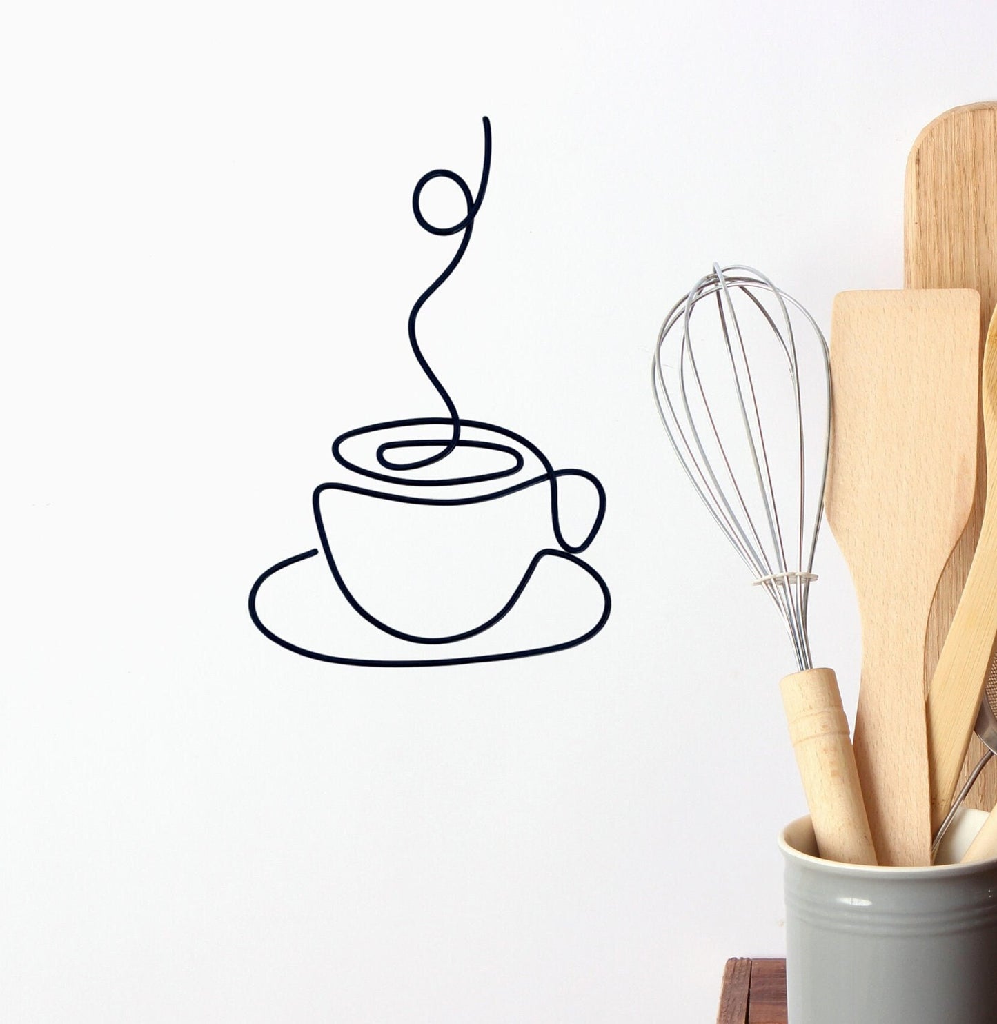 Coffee Cup Wire Wall Decoration