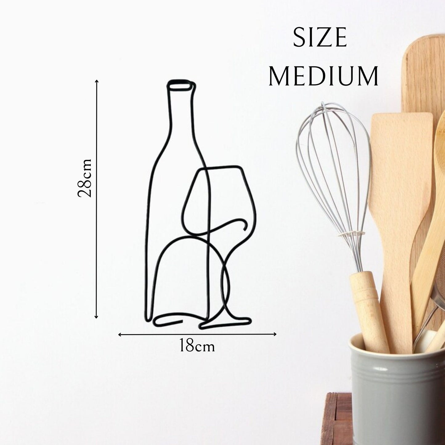 Wine Drink Wire Wall Decoration