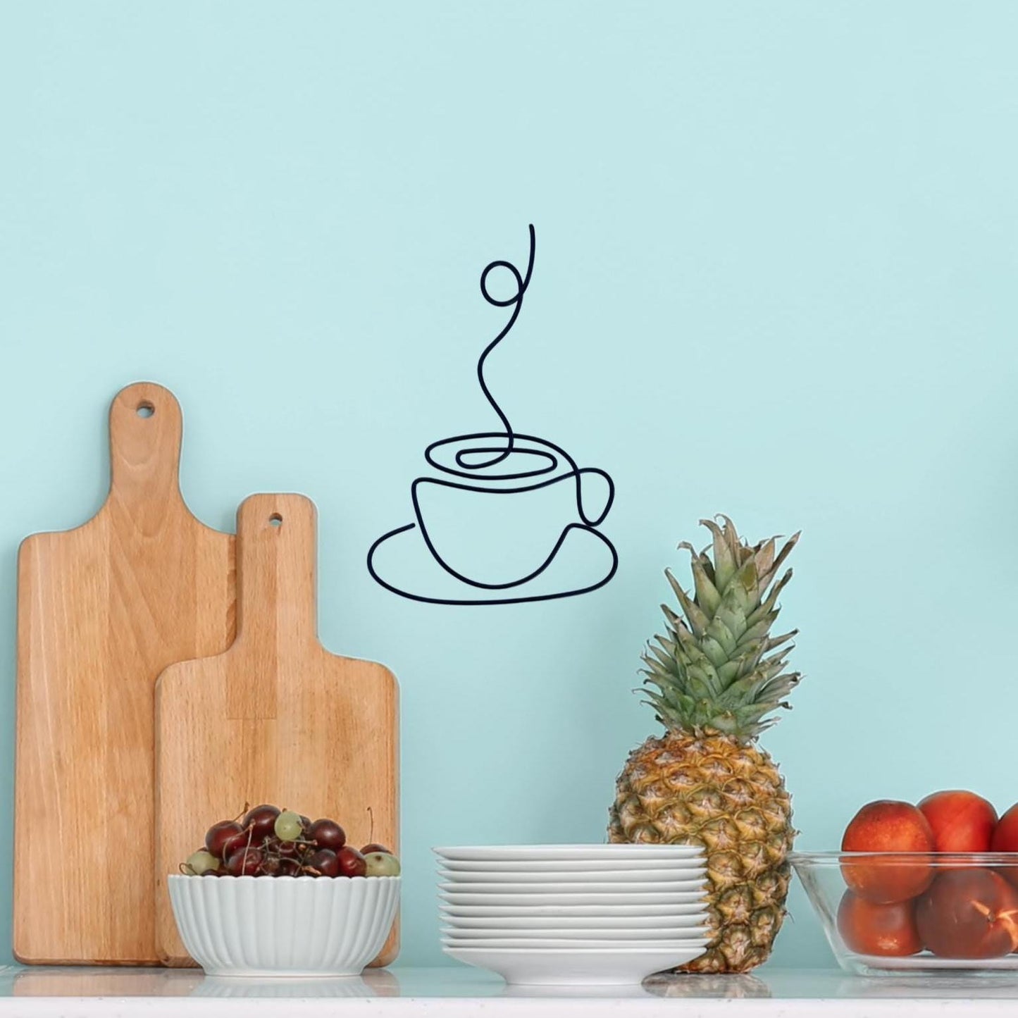 Coffee Cup Wire Wall Decoration