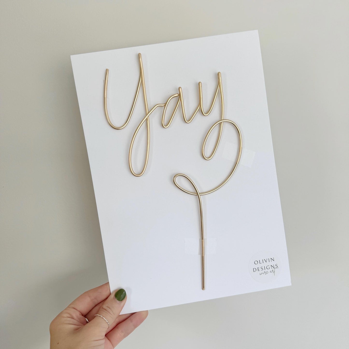 Yay Wire Cake Topper
