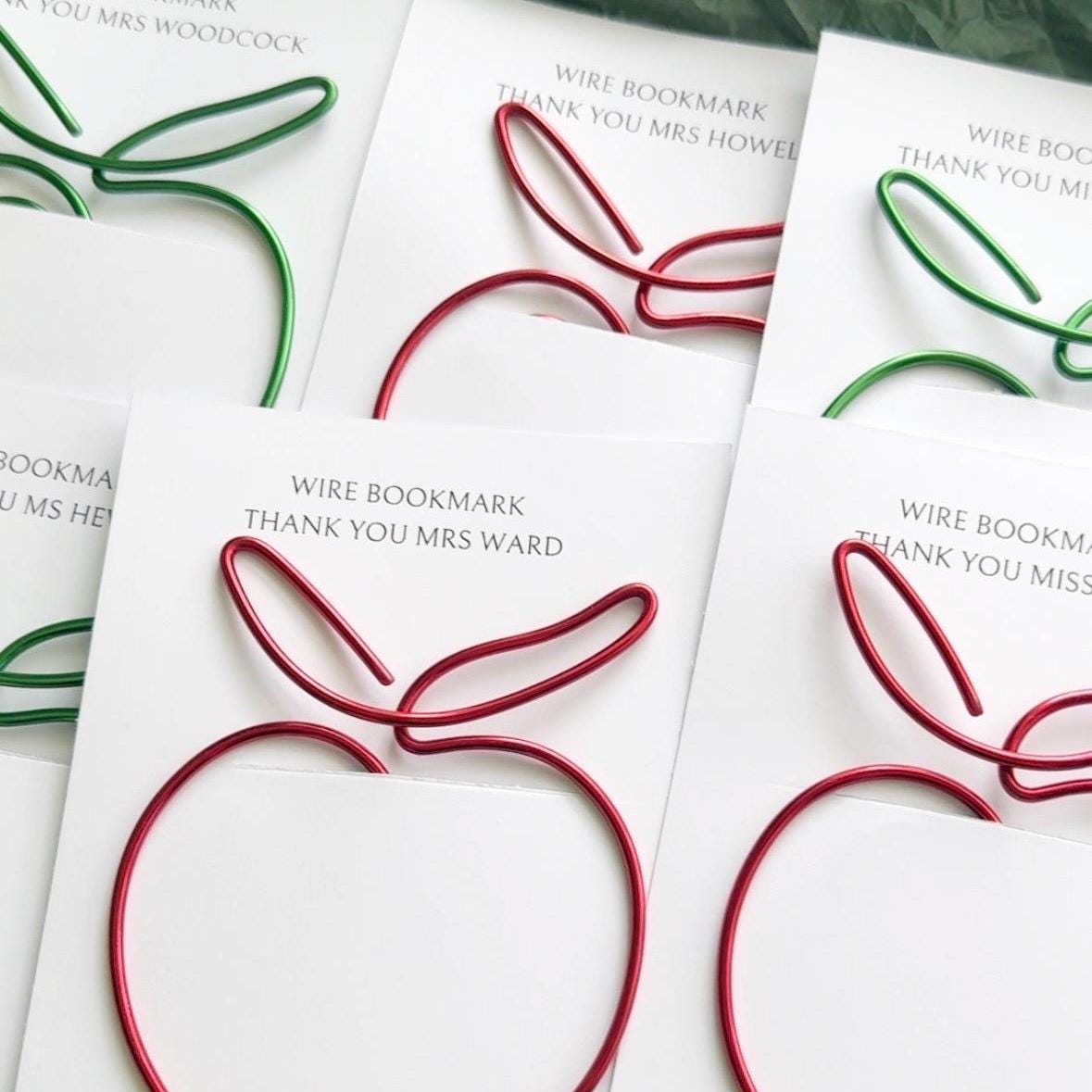 Teacher Bookmark Gift - Personalised Teacher Gift - Teacher Thank You - Bookmark - Teacher Planner Marker - Teacher Planning - Teacher Apple