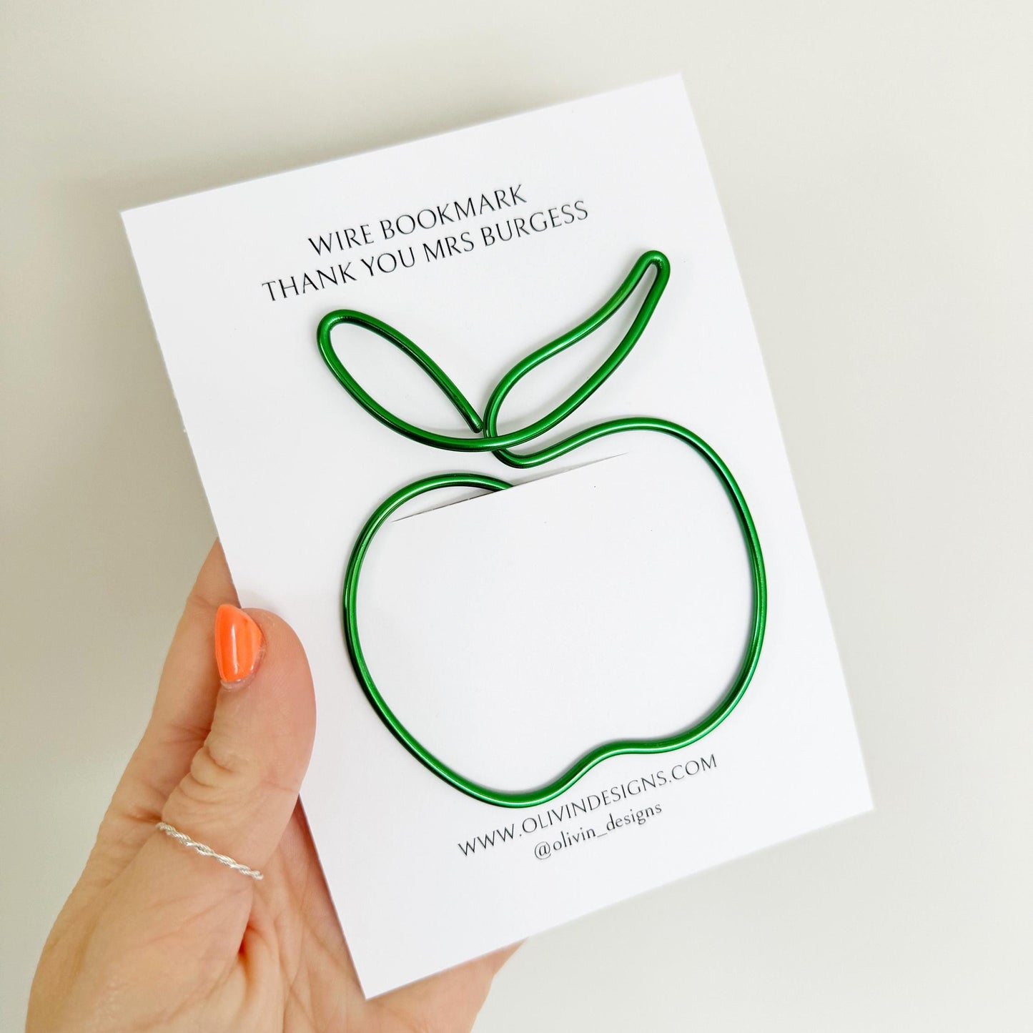 Teacher Bookmark Gift - Personalised Teacher Gift - Teacher Thank You - Bookmark - Teacher Planner Marker - Teacher Planning - Teacher Apple