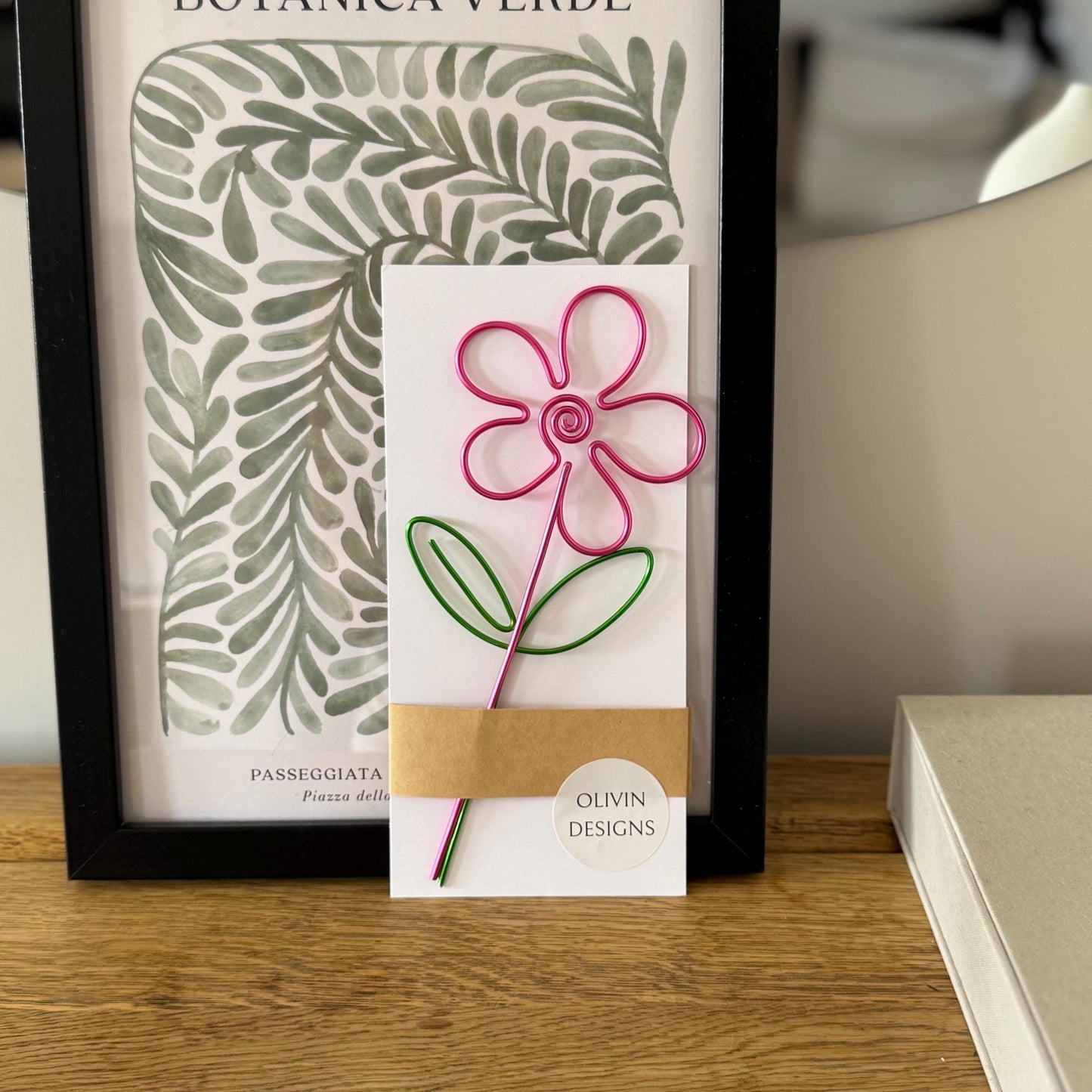 Pink Daisy Wire Flower - Forever Flowers - Teacher Gift - Gift For Her - Daisy Flower - Letterbox Flowers - Wire Flowers