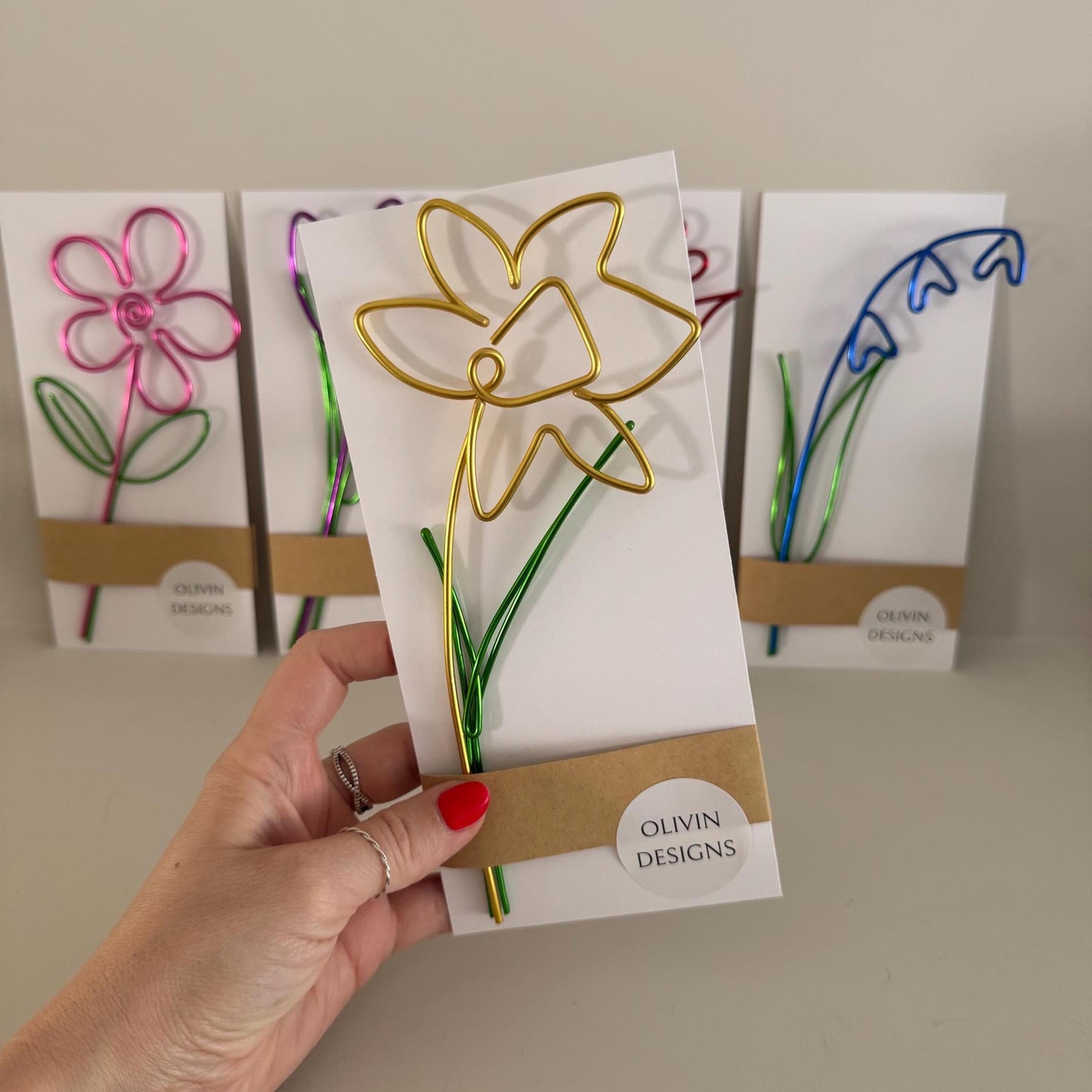Daffodil Wire Flower - Forever Flowers - Teacher Gift - Spring Decor - Gift For Her - Daffodil Flower - Letterbox Flowers - Wire Flowers