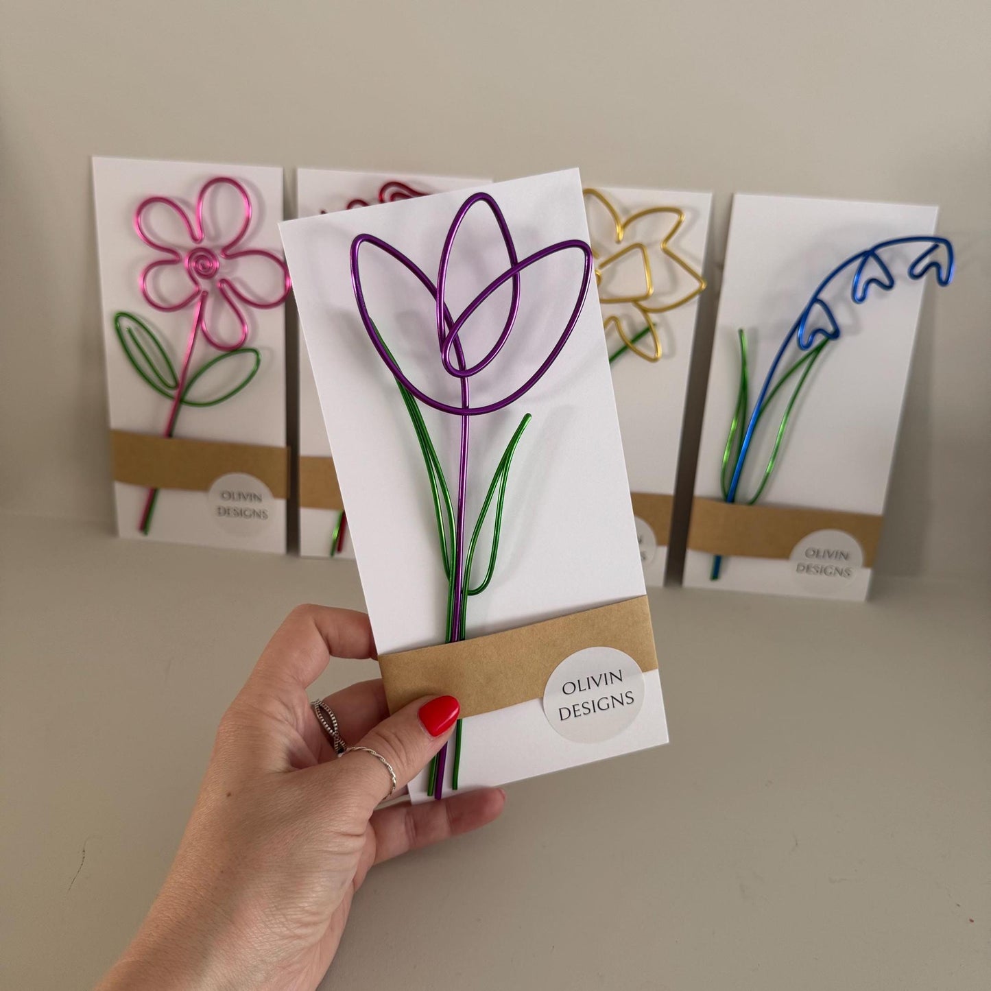 Tulip Wire Flower - Forever Flowers - Teacher Gift - Spring Decor - Gift For Her - Tulip Flower - Letterbox Flowers - Wire Flowers