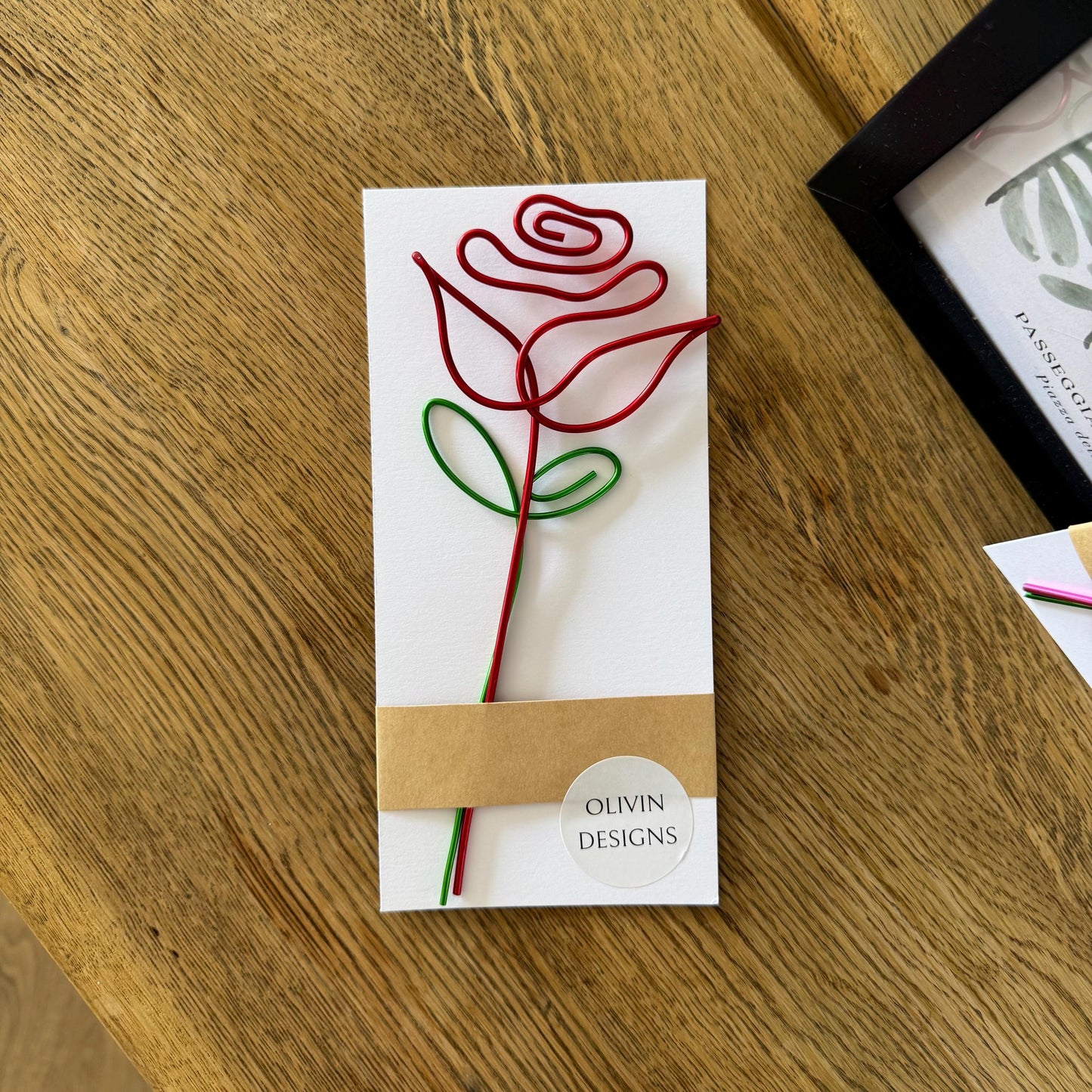 Red Rose Wire Flower - Anniversary Flowers - 10th Wedding Anniversary - Forever Flowers - Gift For Her - Rose Flower - Letterbox Flowers - Wire Flowers