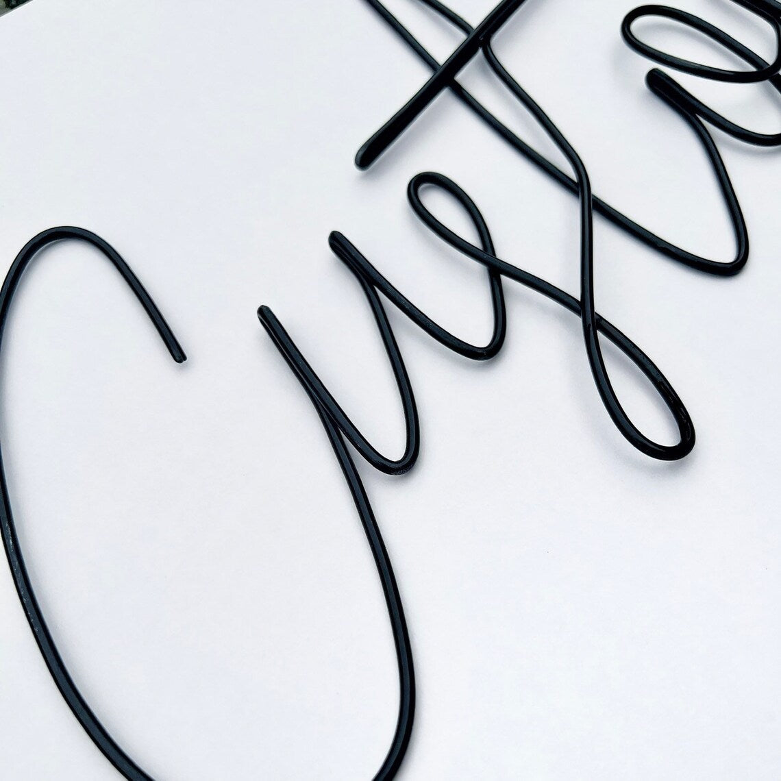 Custom Wire Words - Olive Font