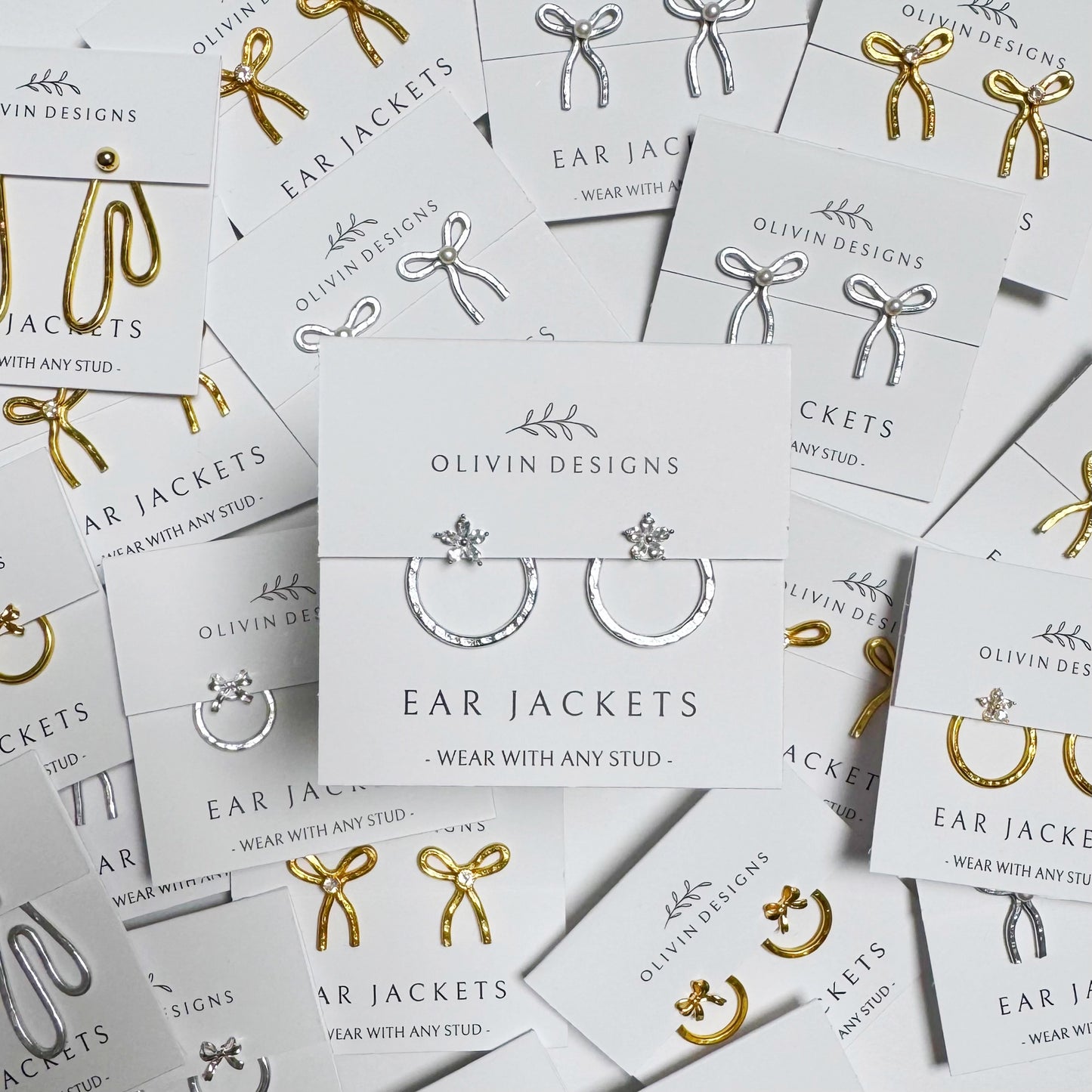 Circle Ear Jacket Earrings