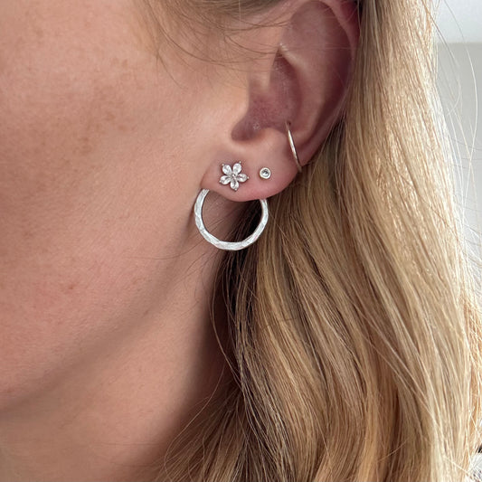 Midi Circle Ear Jacket Earrings