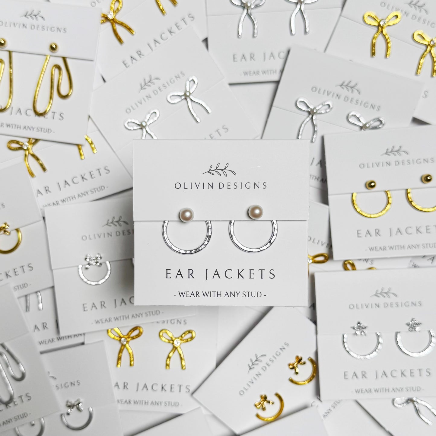 Circle Ear Jacket Earrings