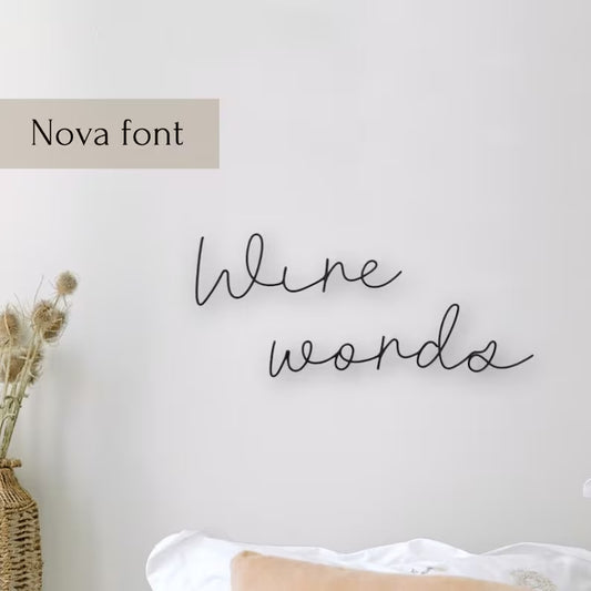 Custom Wire Words - Nova Font