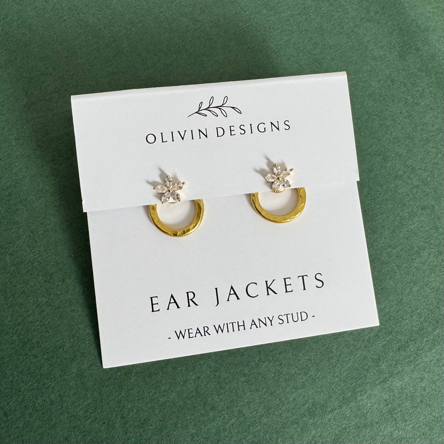 Mini Circle Ear Jacket Earrings