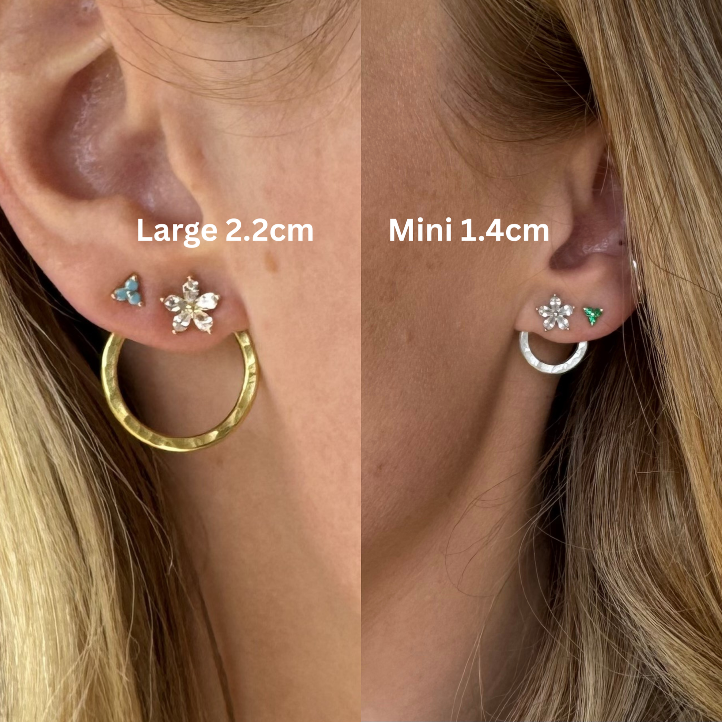 Circle Ear Jacket Earrings