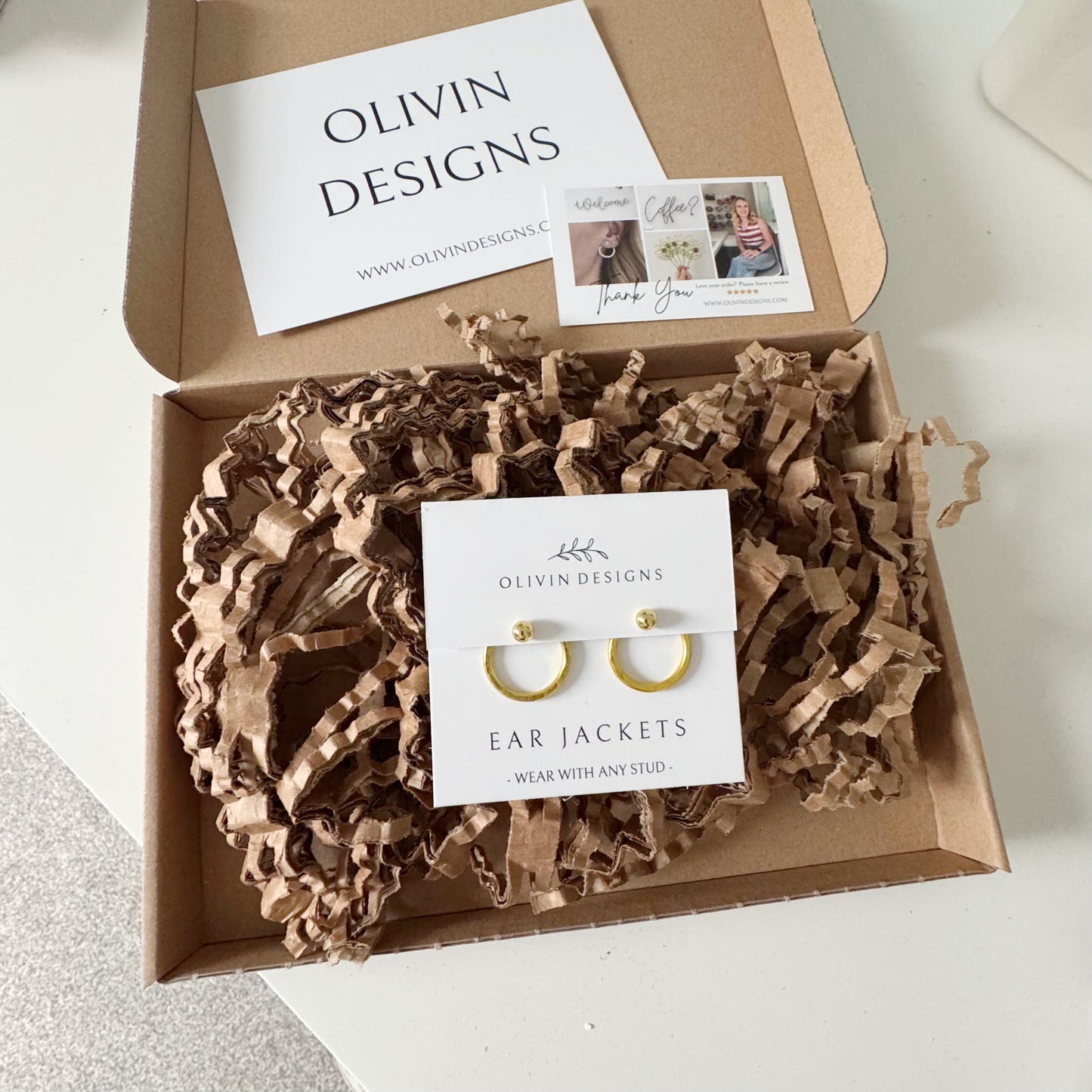 Circle Ear Jacket Earrings