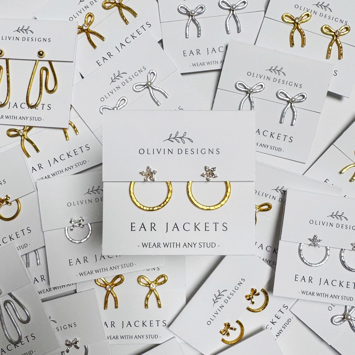 Circle Ear Jacket Earrings
