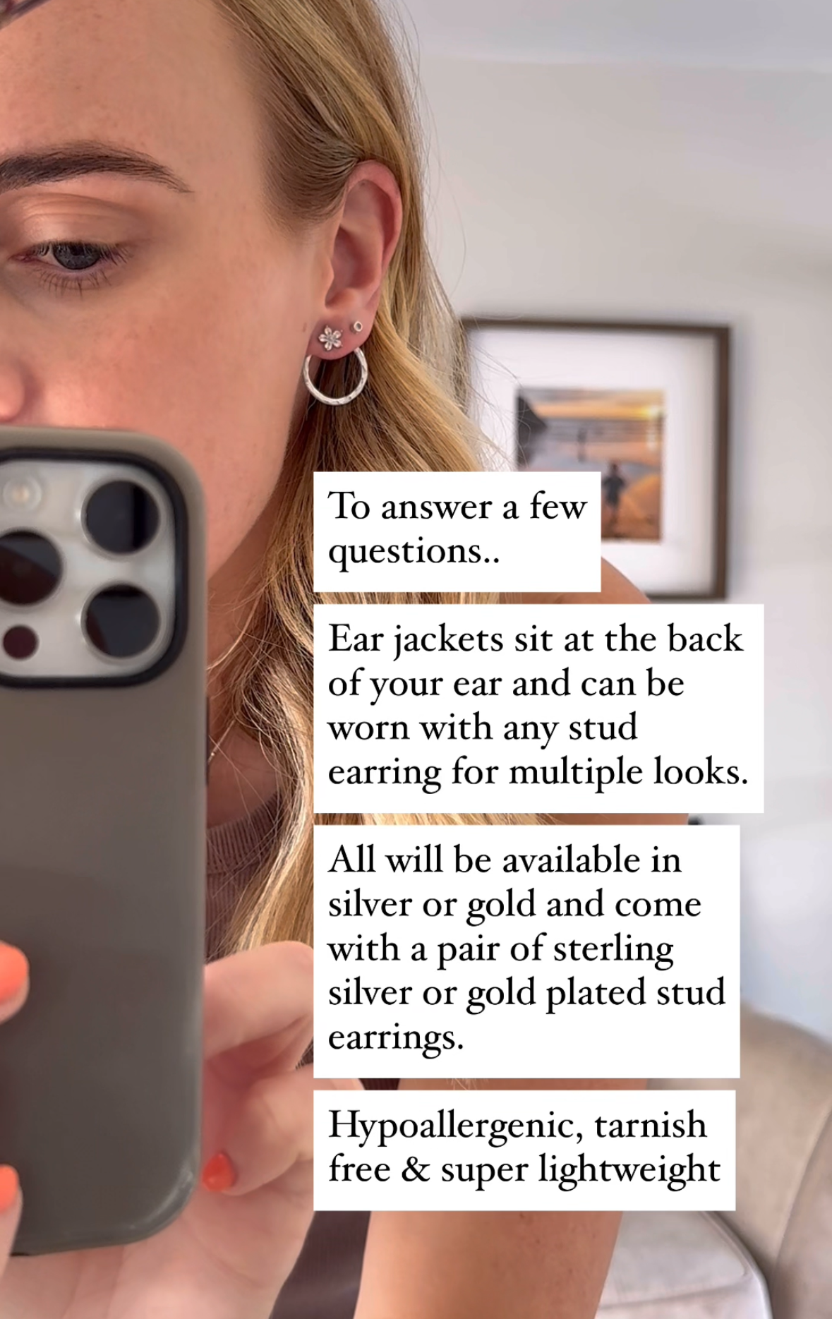 Midi Circle Ear Jacket Earrings
