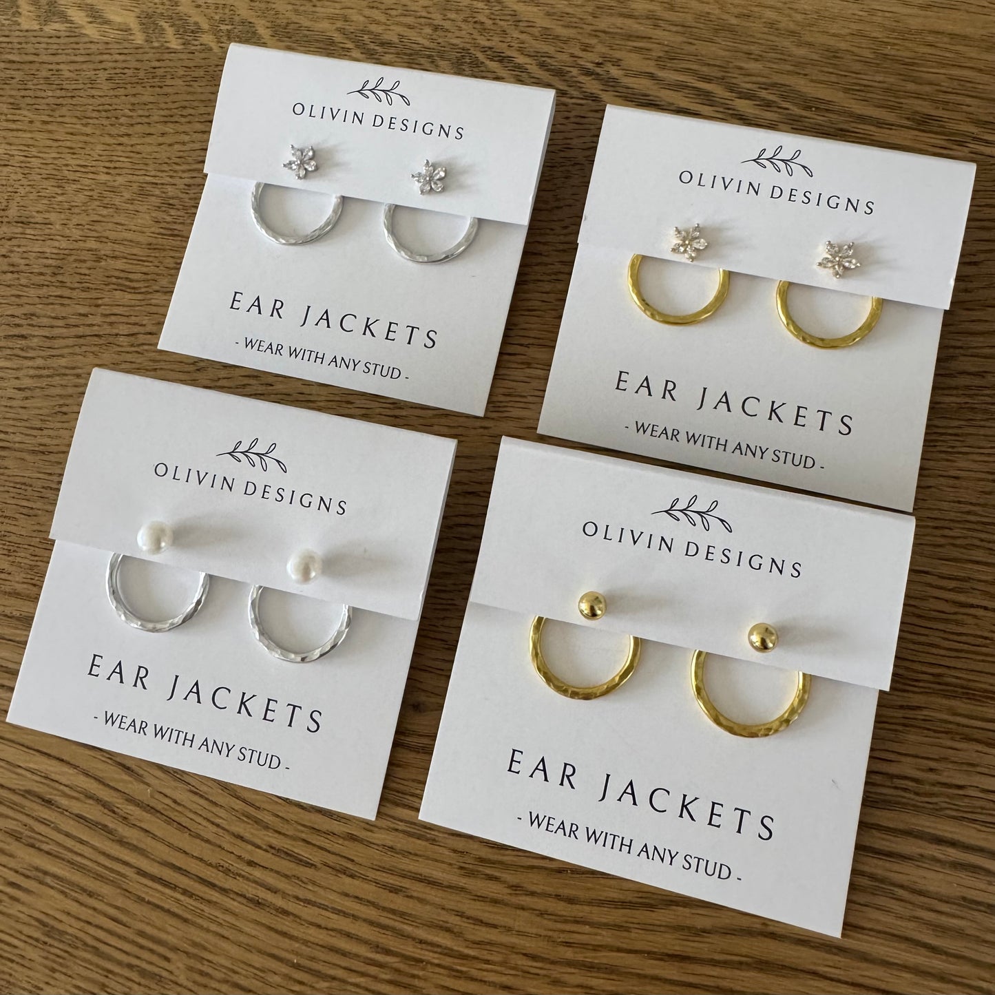 Midi Circle Ear Jacket Earrings