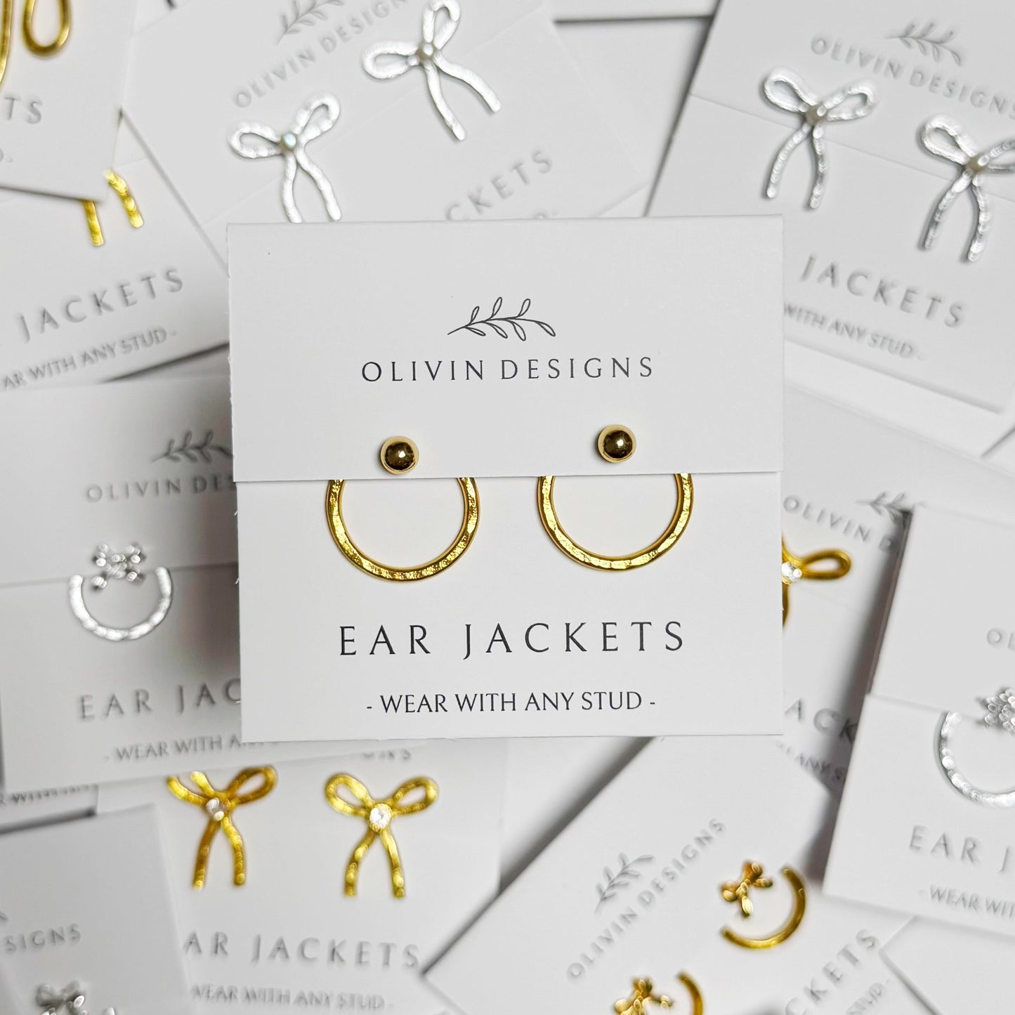 Circle Ear Jacket Earrings