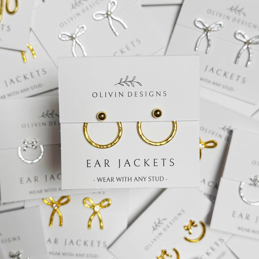 Circle Ear Jacket Earrings