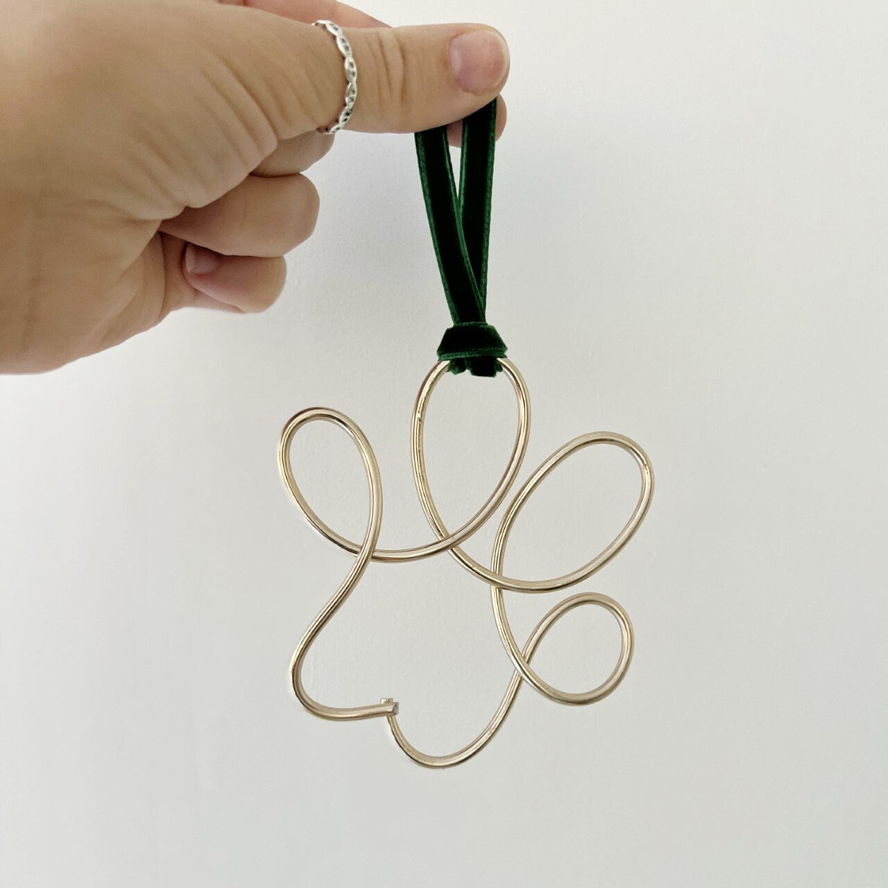 Paw Print Wire Christmas Tree Decoration, Pet Christmas Decoration