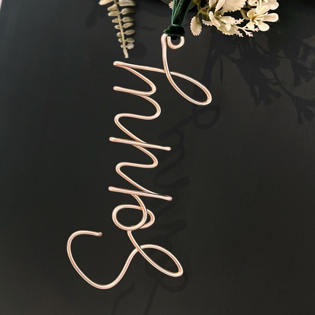 Personalised Wire Name Christmas Decoration, Custom Name Decoration