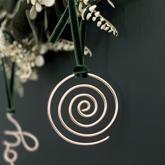 Wire Whirl Christmas Tree Decoration, Wire Spiral Shape Decoration
