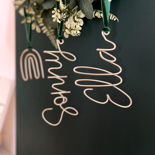 Personalised Wire Christmas Decoration