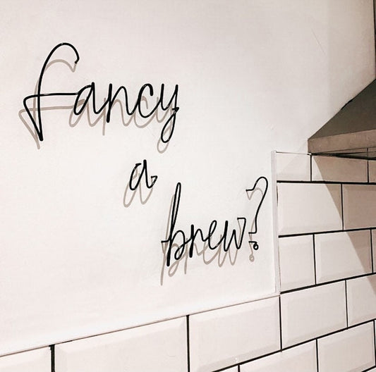 Fancy a brew? Wire Sign