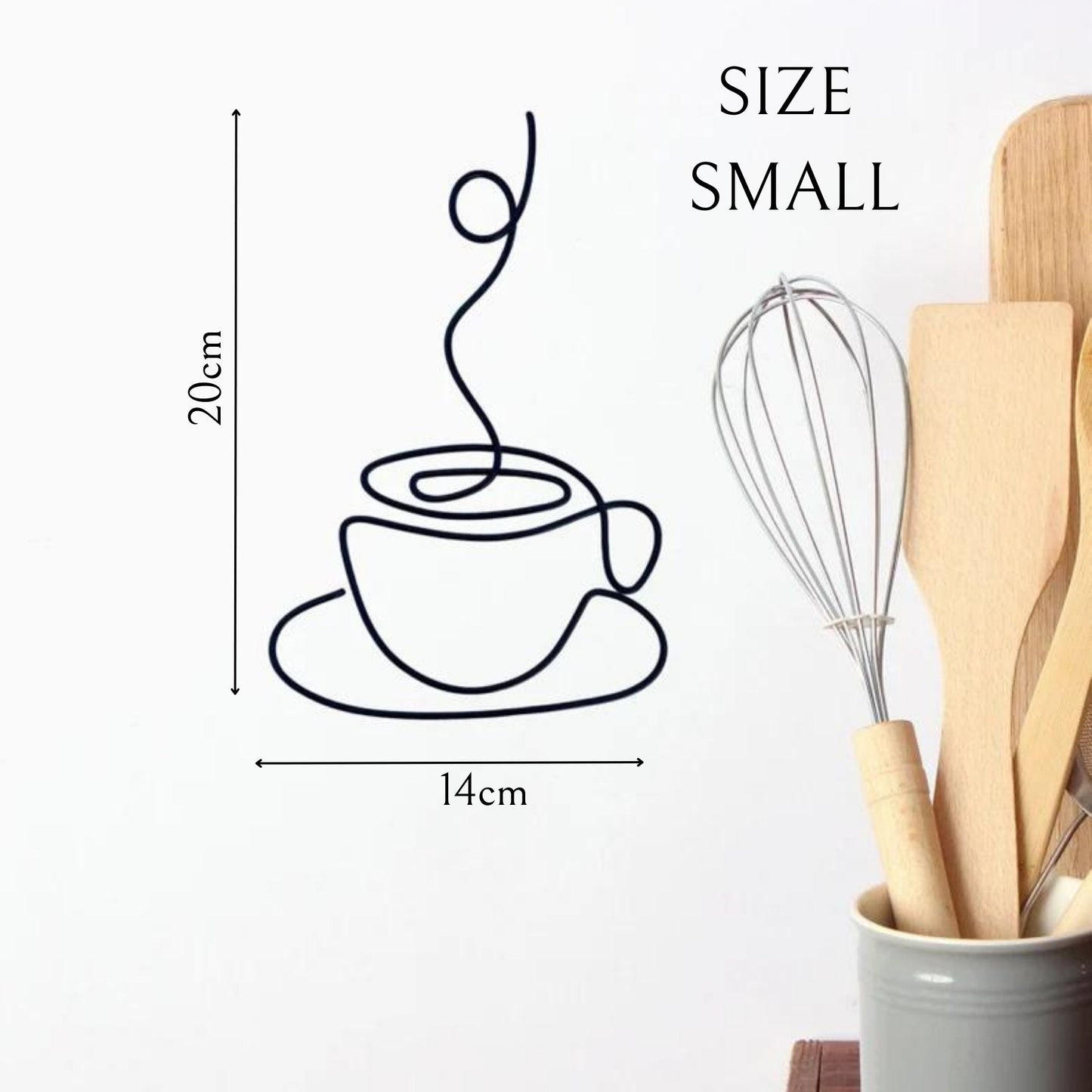 Coffee Cup Wire Wall Decoration