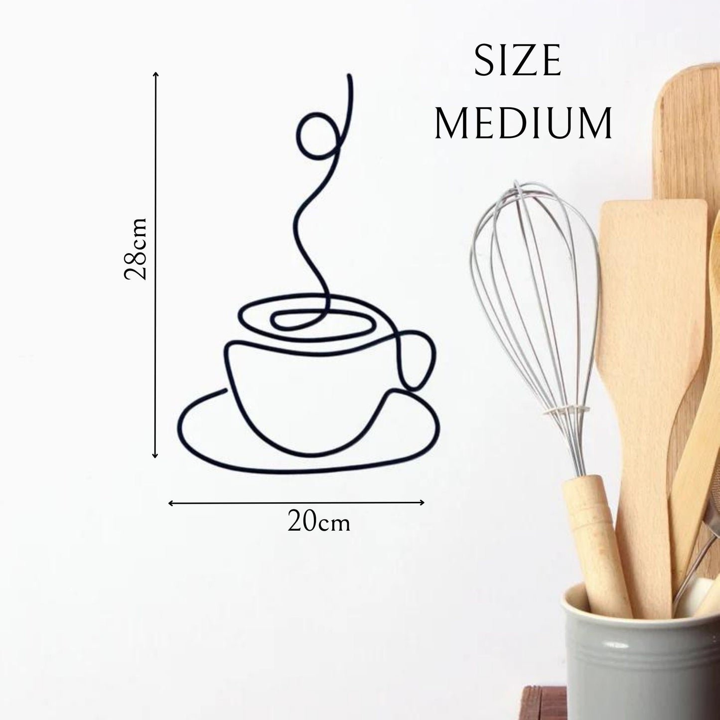 Coffee Cup Wire Wall Decoration