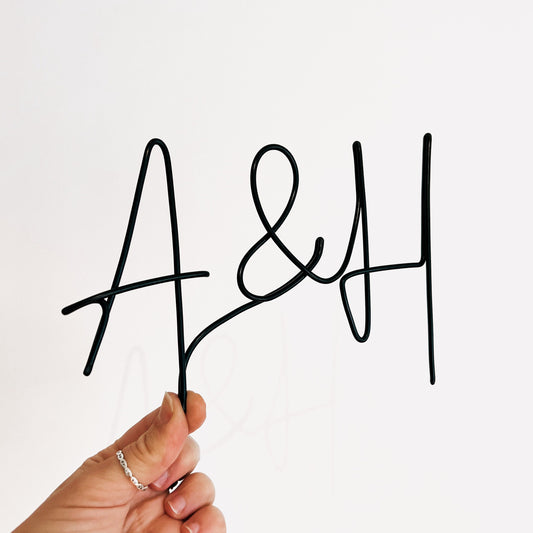 Couples wire sign -  personalised couple sign - love wall art