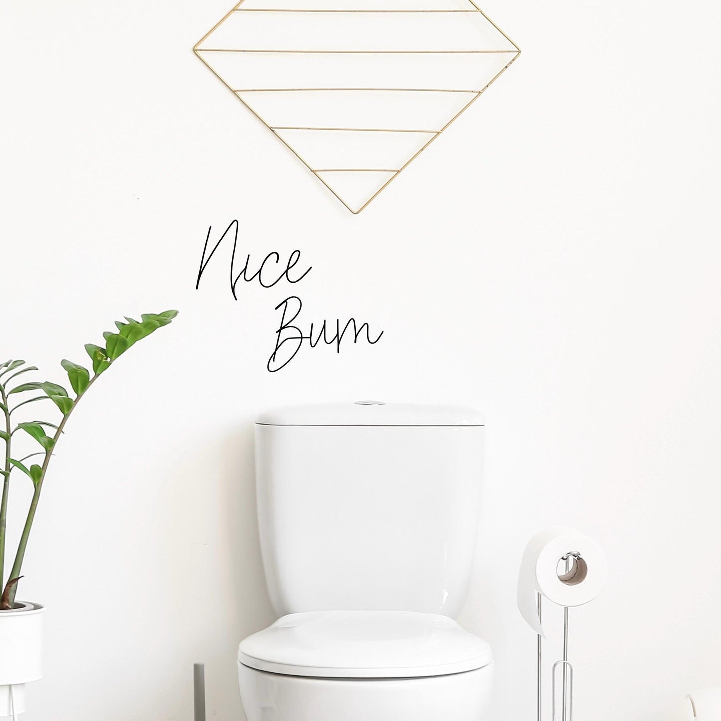 Nice Bum Wire Bathroom Wall Sign