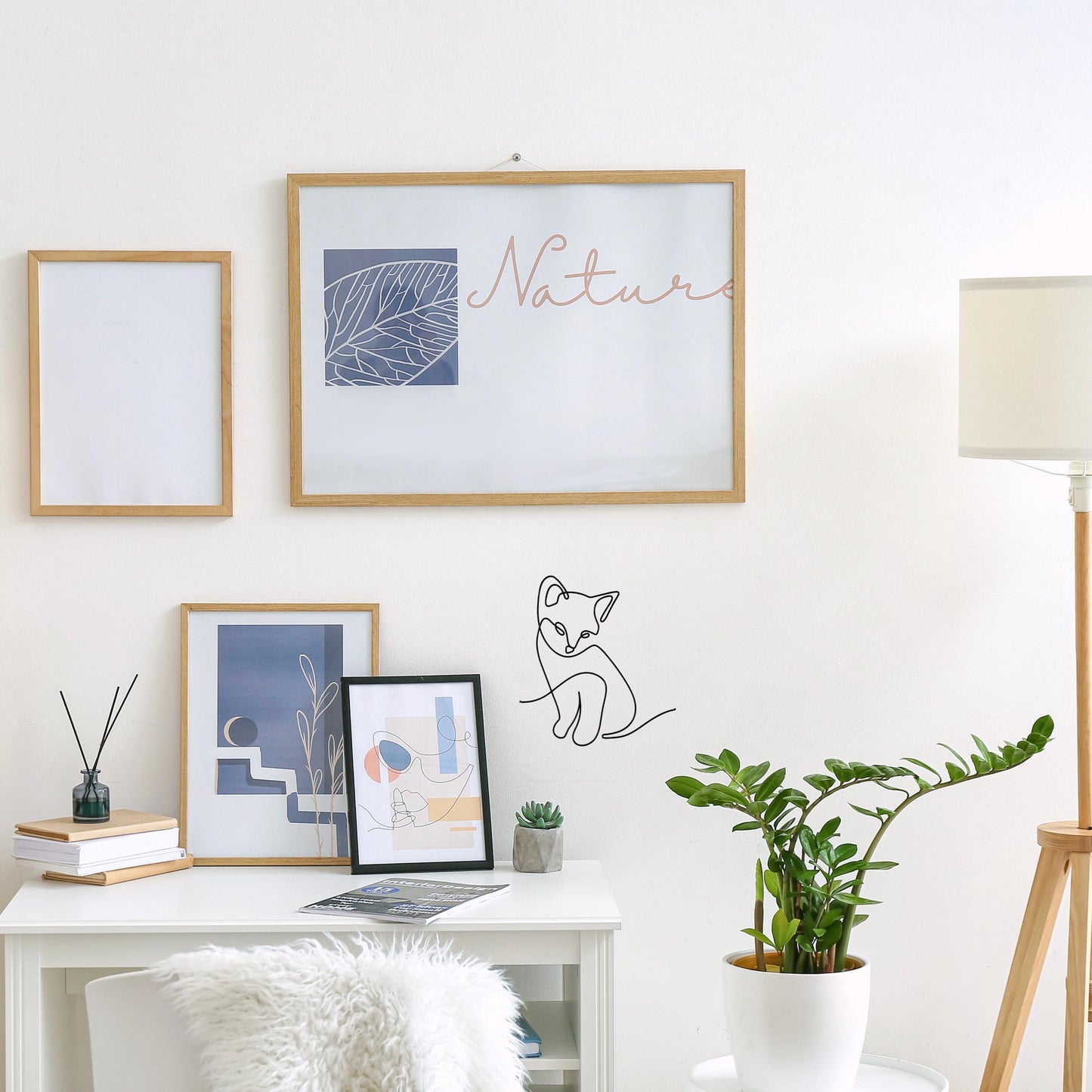 Cat Wire Wall Art Decoration