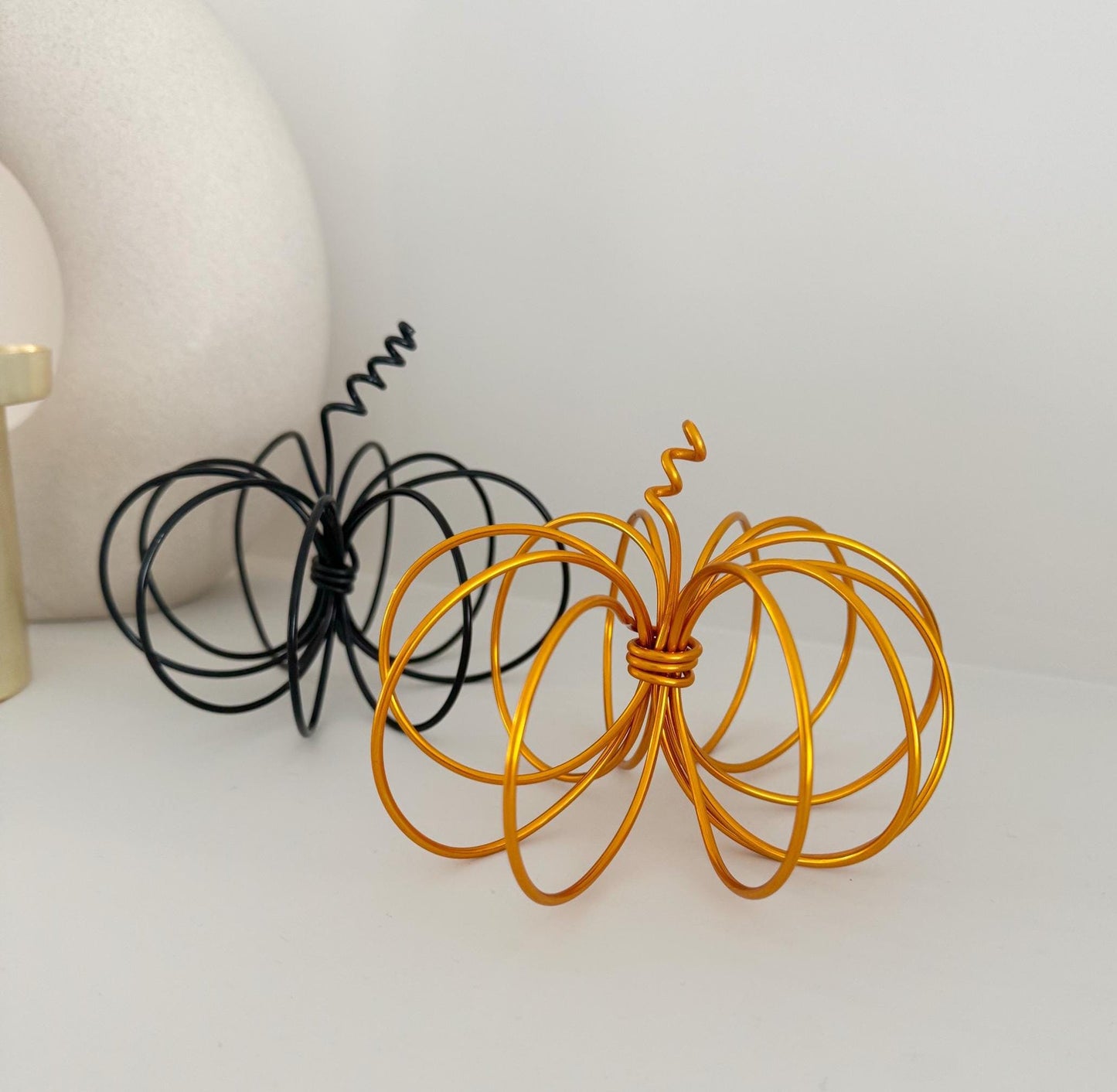 Wire Pumpkin Halloween Decorations