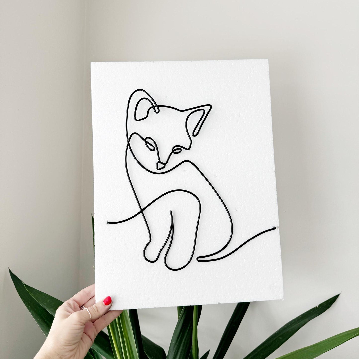 Cat Wire Wall Art Decoration