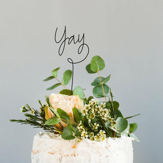 Yay Wire Cake Topper