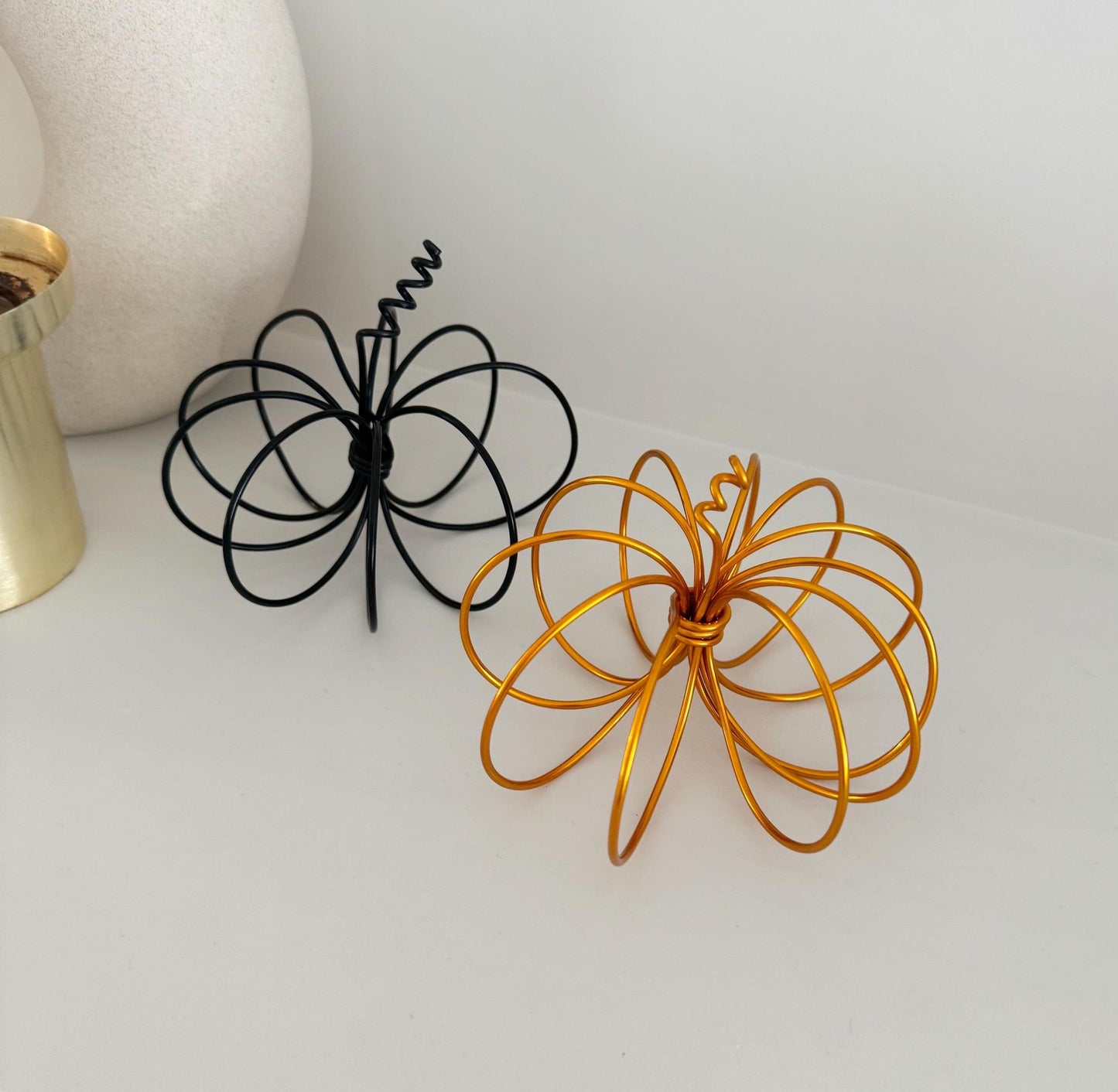 Wire Pumpkin Halloween Decorations