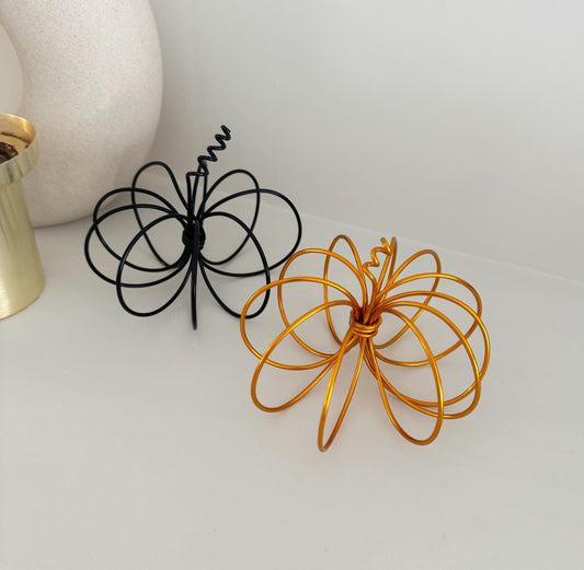 Wire Pumpkin Halloween Decorations