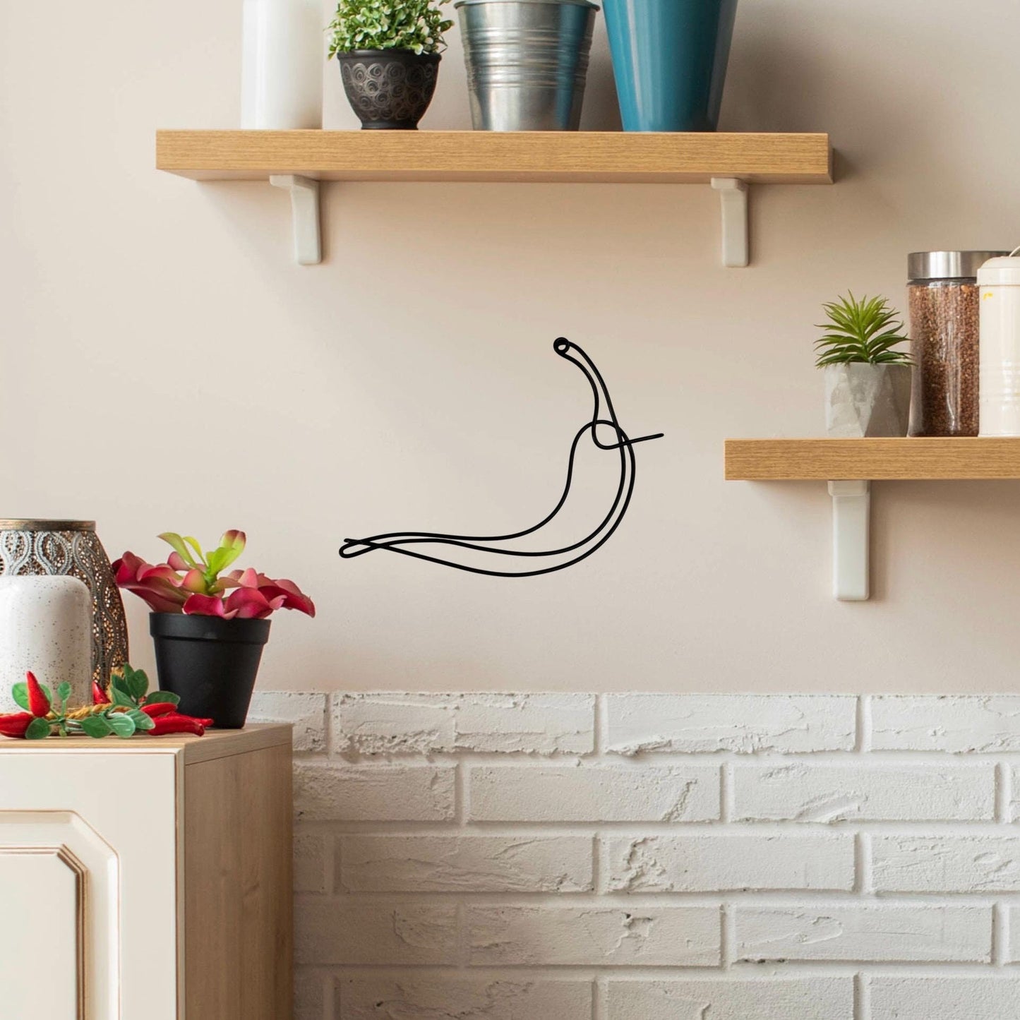 Chilli Pepper Kitchen Wire Wall Sign