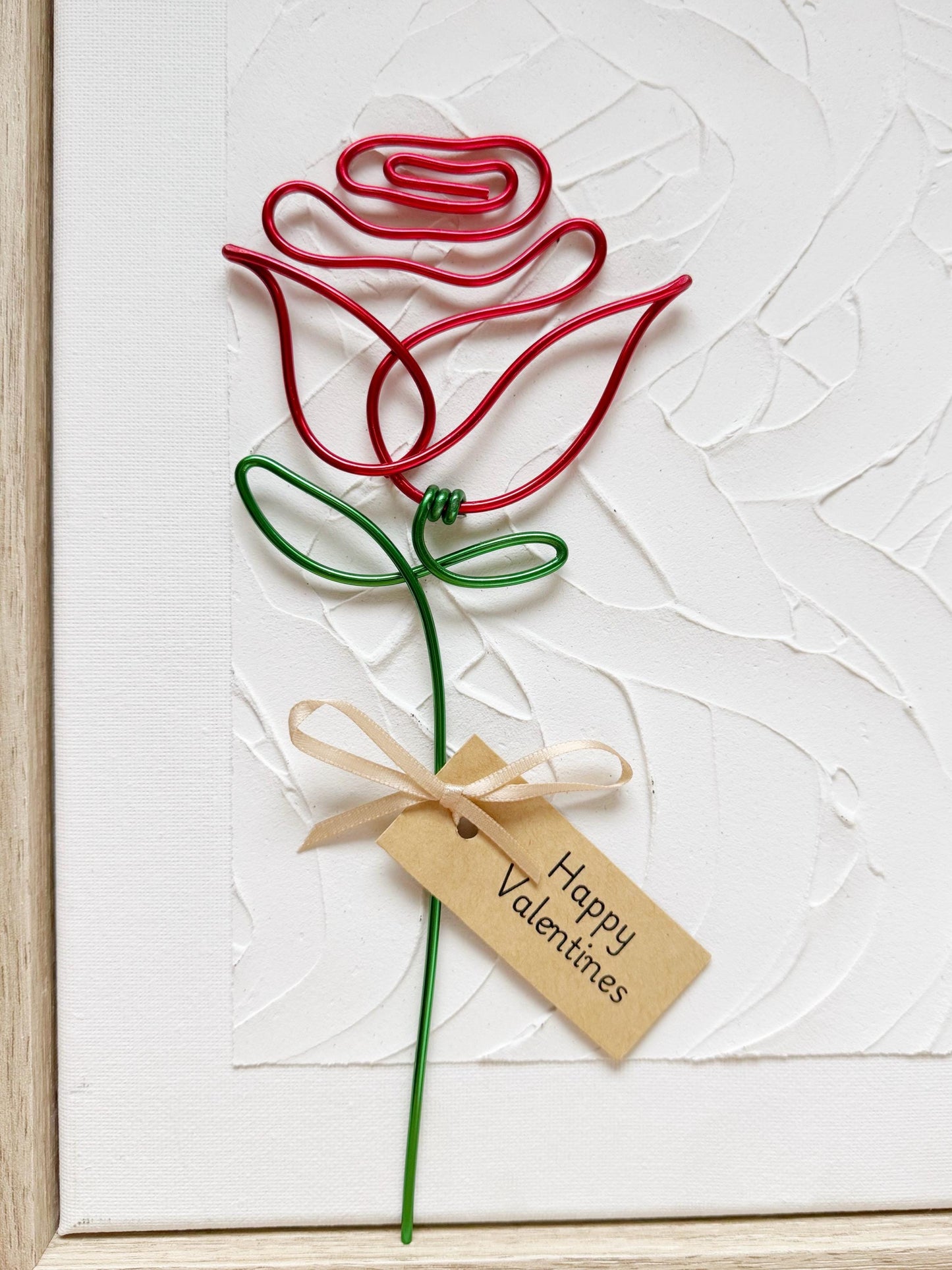 Wire Rose Flower Valentines Gift