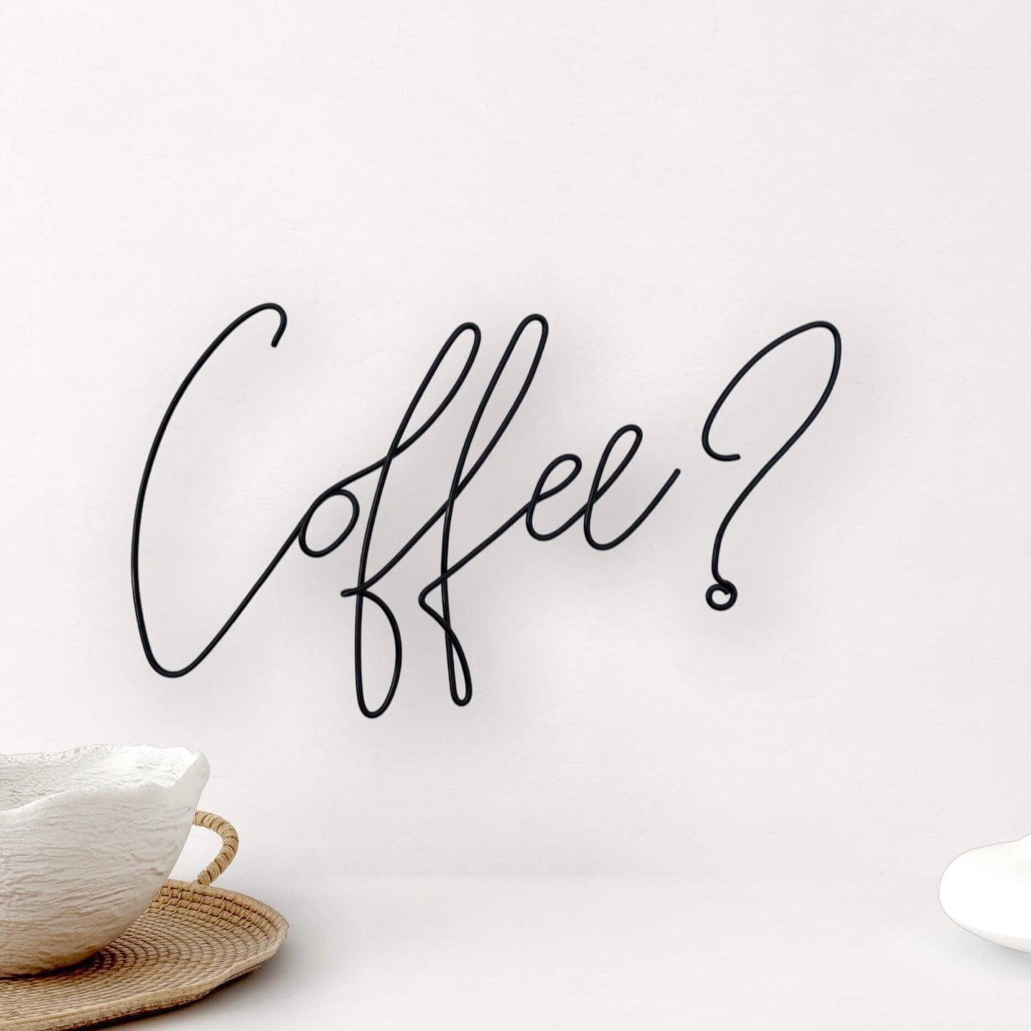 Coffee wire sign - Wire Wall Art - Wall Hanging - Kitchen Sign - Coffee Sign - Wire Words