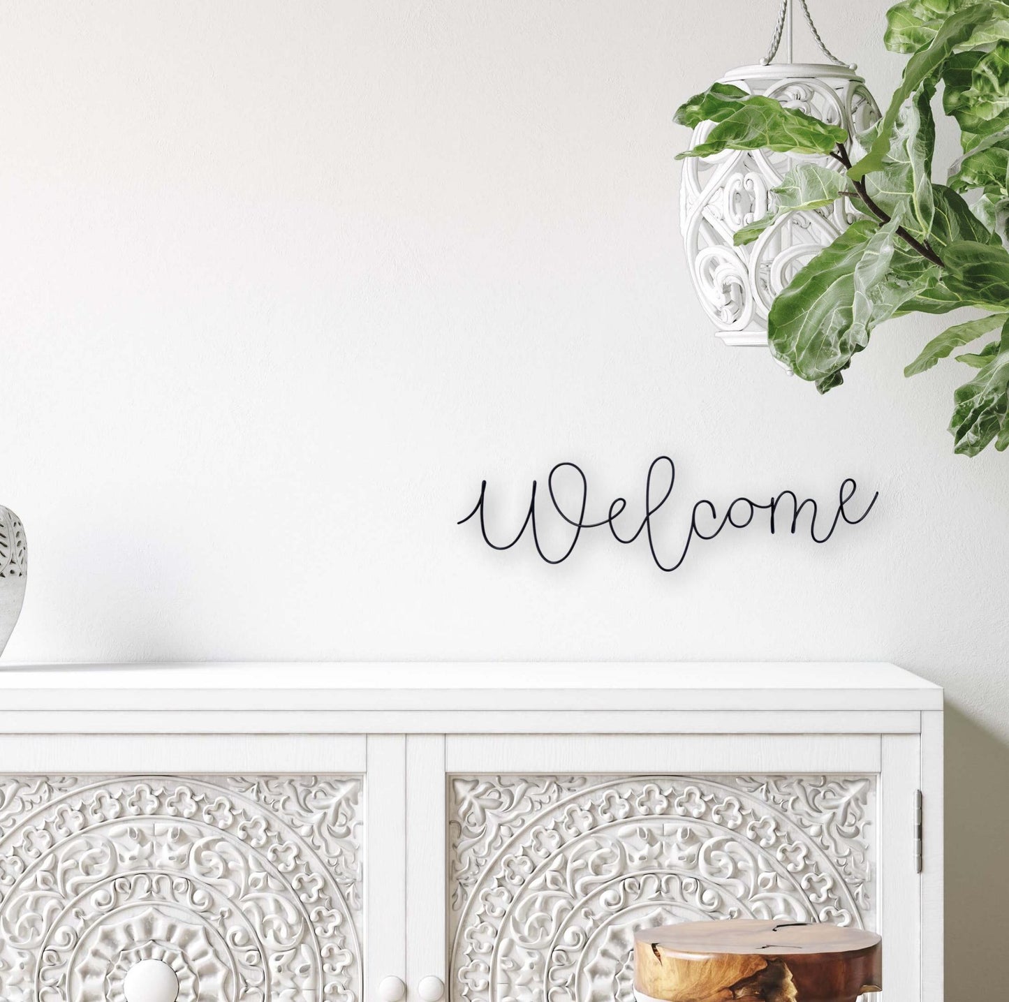 Welcome Wire Wall Sign