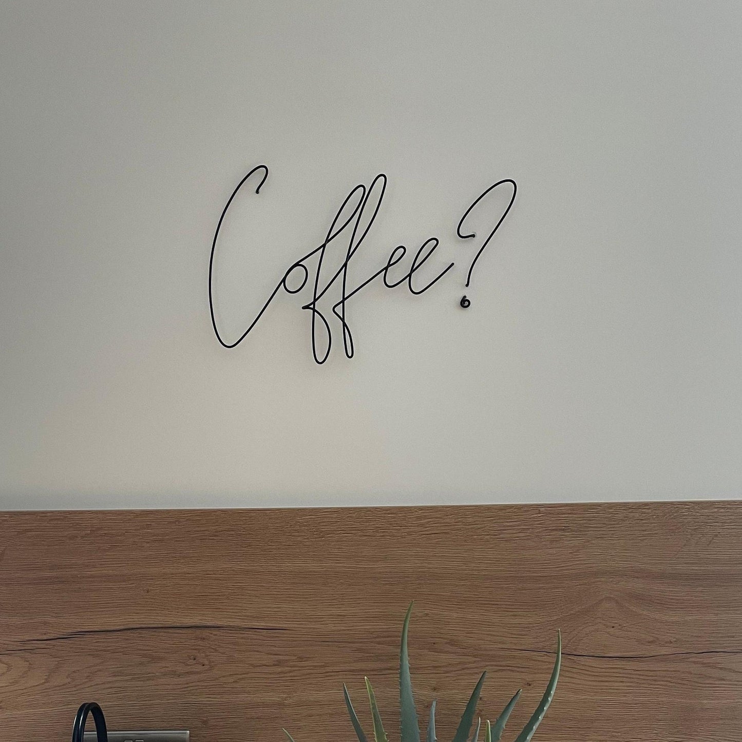 Coffee wire sign - Wire Wall Art - Wall Hanging - Kitchen Sign - Coffee Sign - Wire Words