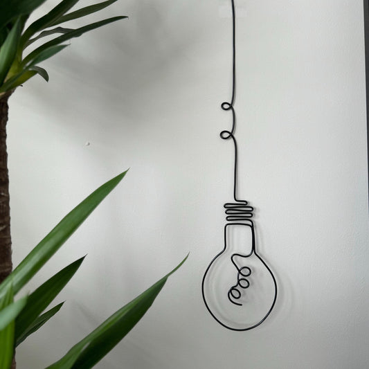 Lightbulb Wire Wall Art