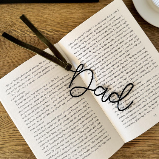 Dad Wire Bookmark With Ribbon