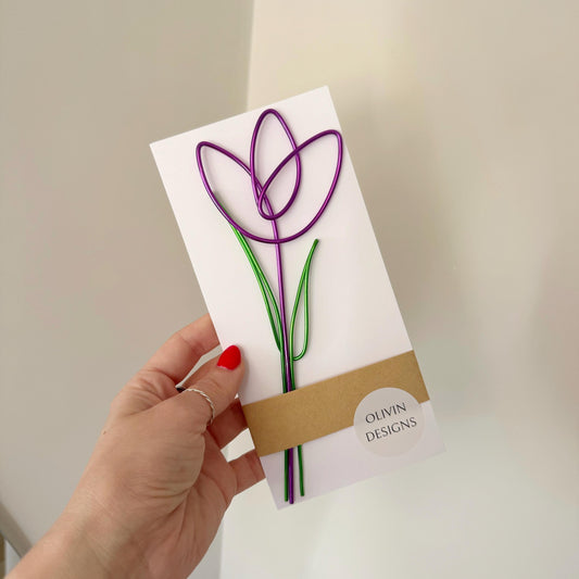 Tulip Wire Flower - Forever Flowers - Teacher Gift - Spring Decor - Gift For Her - Tulip Flower - Letterbox Flowers - Wire Flowers