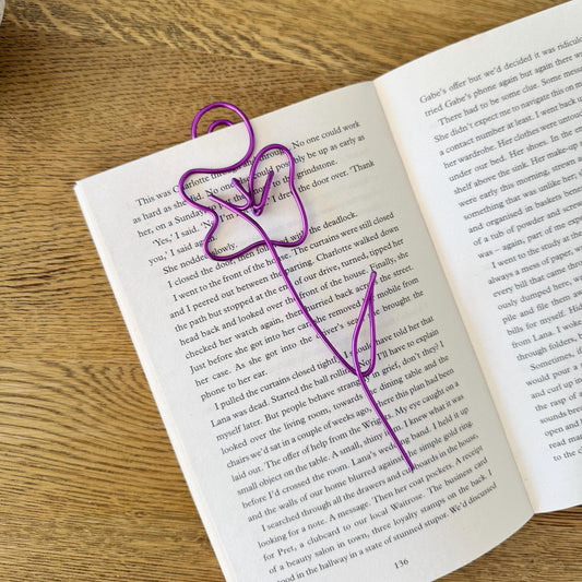 Violet Flower Wire Bookmark