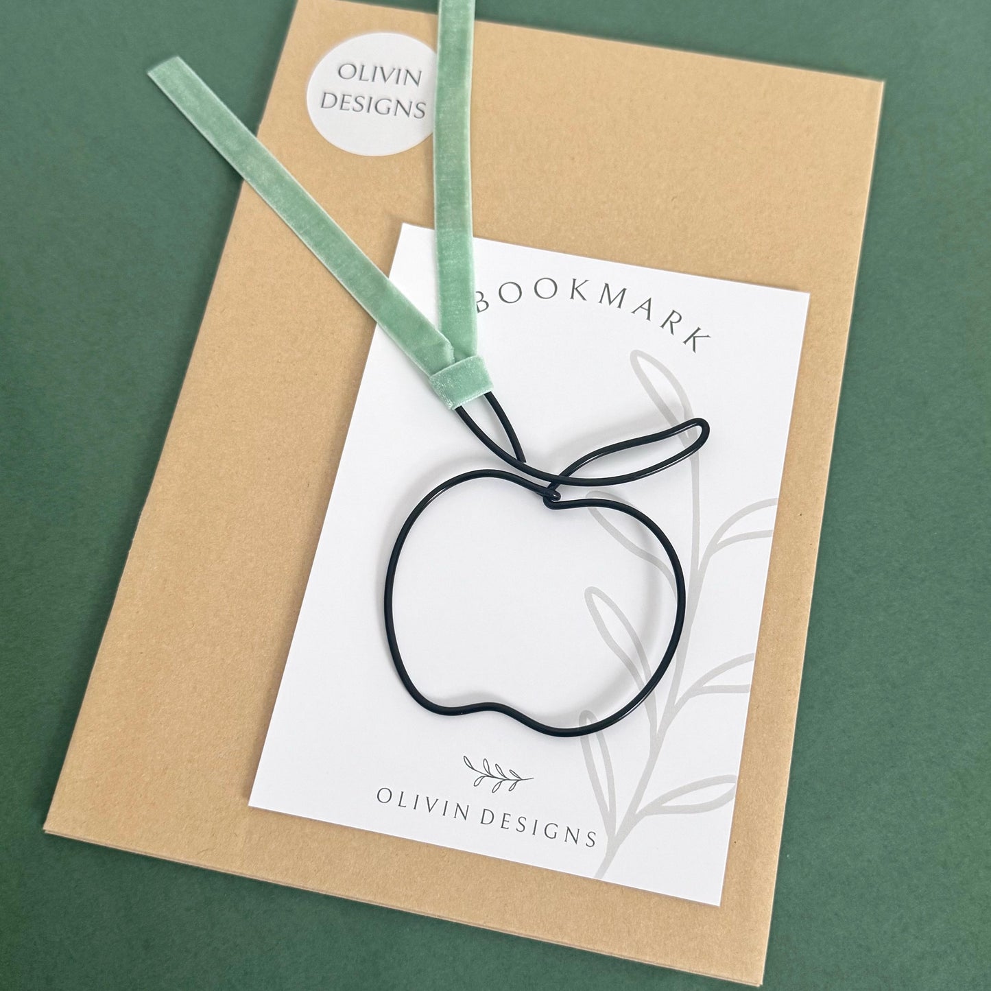 Apple Teacher Wire Bookmark - Gift for Teacher - Teacher Bookmark - School Leavers Gift -  End of year - Planner Marker - Thank you Gift
